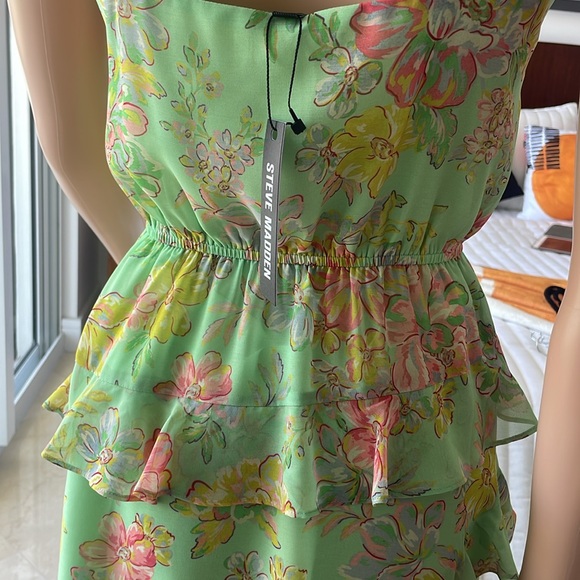 NWT STEVE MADDEN DELPHINE DRESS IN GREEN - Picture 9 of 13
